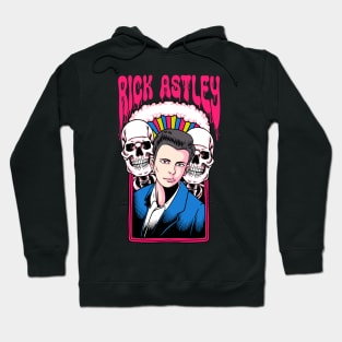 Rick Astley and Two Skulls Hoodie